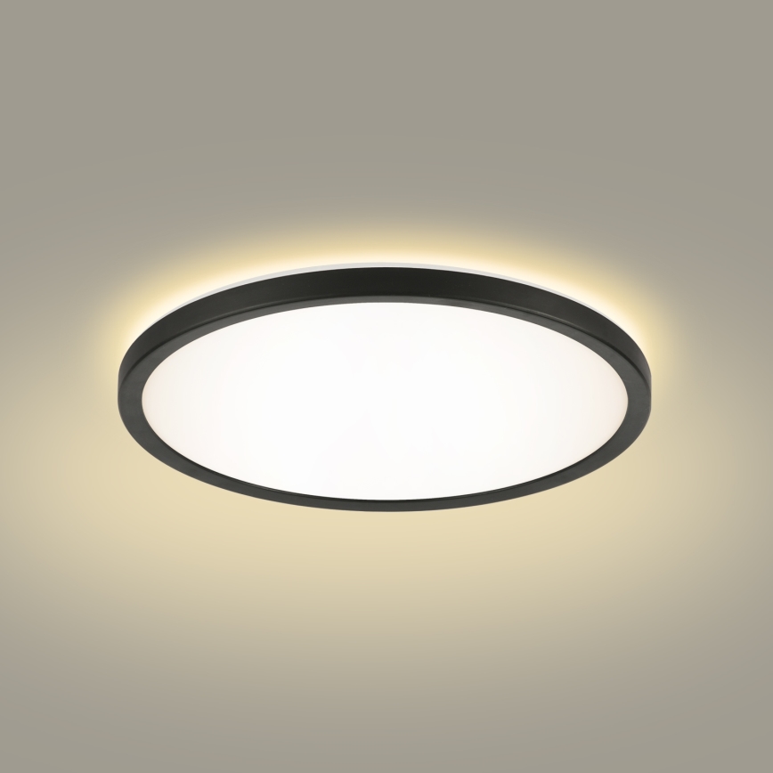 Brilagi - Plafón LED de baño ULTRA SLIM LED/12W/230V diá. 22,5 cm negro IP54
