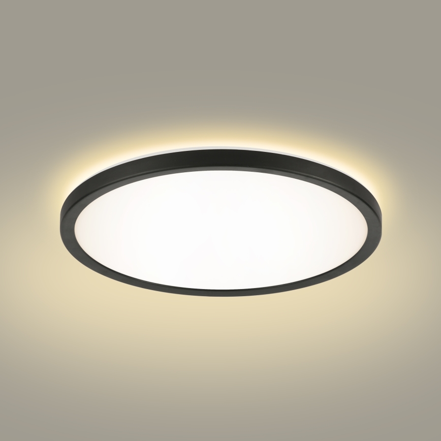 Brilagi - Plafón LED de baño ULTRA SLIM LED/18W/230V diá. 30 cm negro IP54