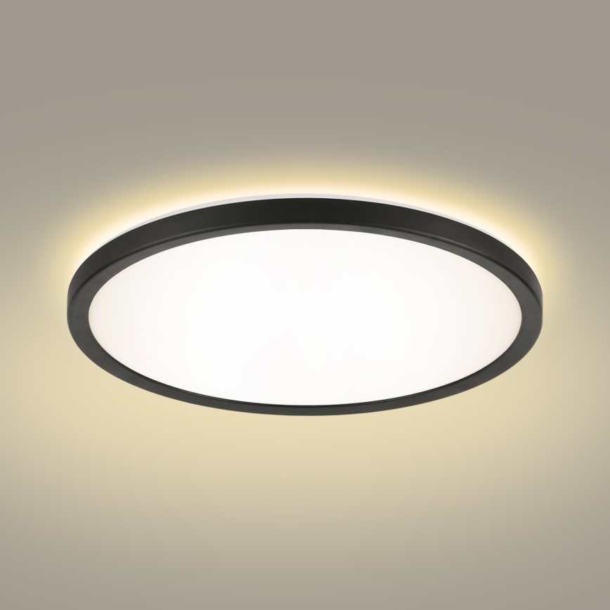 Brilagi - Plafón LED de baño ULTRA SLIM LED/24W/230V diá. 42 cm negro IP54