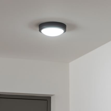 Brilagi - Plafón LED de exterior LED/13W/230V diá. 17 cm IP54 antracita