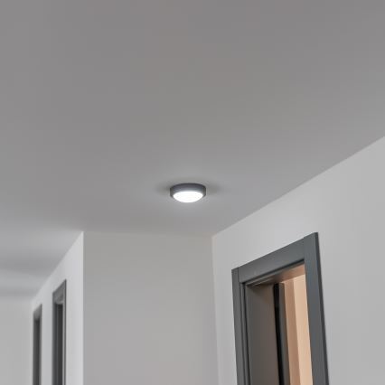 Brilagi - Plafón LED de exterior LED/13W/230V diá. 17 cm IP54 antracita