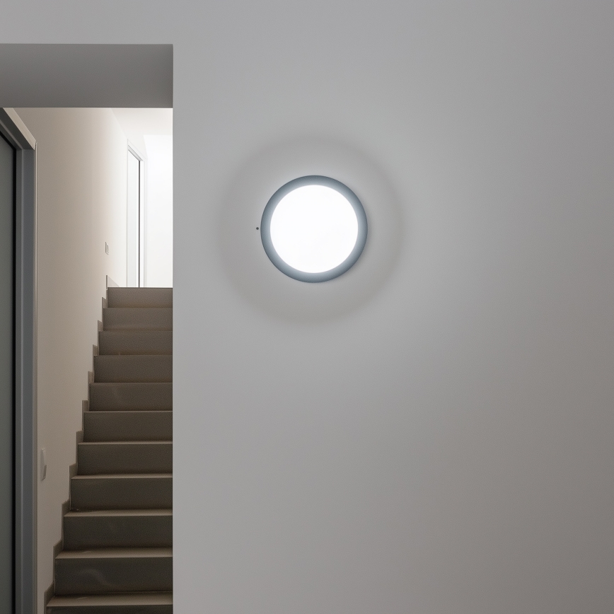 Brilagi - Plafón LED de exterior LED/13W/230V diá. 17 cm IP54 antracita