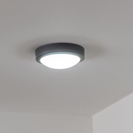 Brilagi - Plafón LED de exterior LED/13W/230V diá. 17 cm IP54 antracita