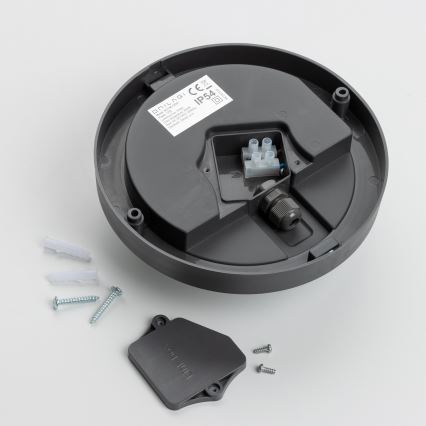 Brilagi - Plafón LED de exterior LED/13W/230V diá. 17 cm IP54 antracita