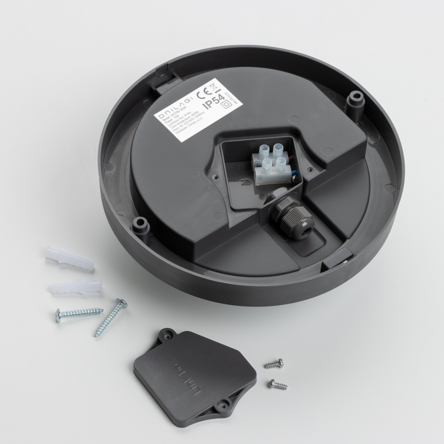 Brilagi - Plafón LED de exterior LED/13W/230V diá. 17 cm IP54 antracita