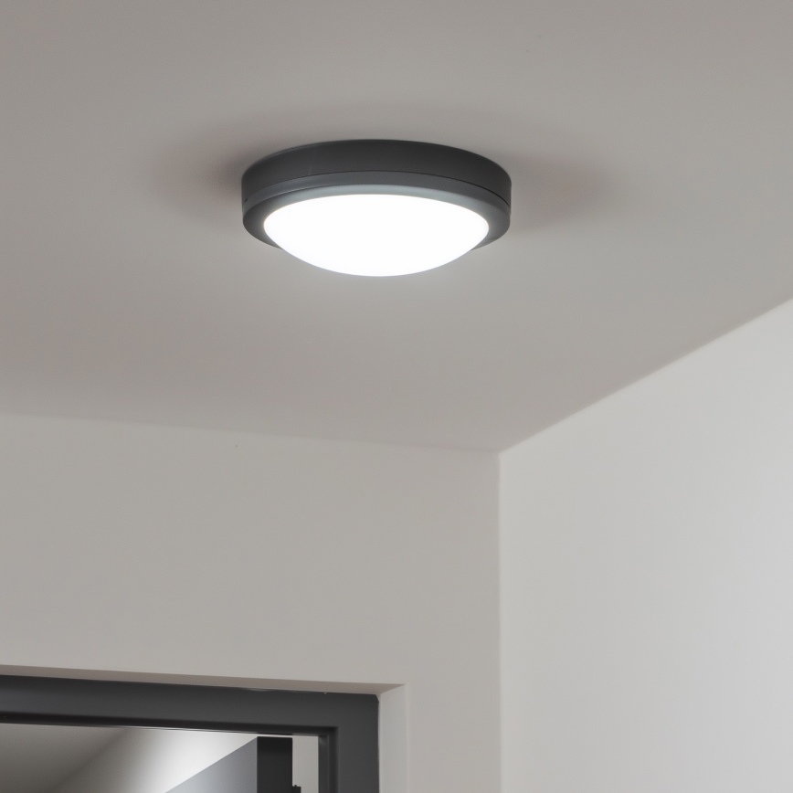 Brilagi - Plafón LED de exterior LED/20W/230V diá. 23 cm IP54 antracita