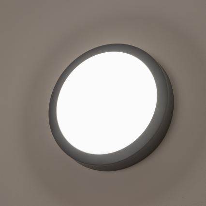 Brilagi - Plafón LED de exterior LED/20W/230V diá. 23 cm IP54 antracita