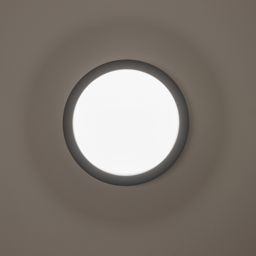 Brilagi - Plafón LED de exterior LED/20W/230V diá. 23 cm IP54 antracita