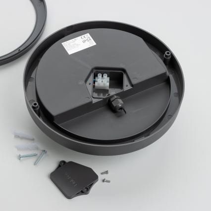 Brilagi - Plafón LED de exterior LED/20W/230V diá. 23 cm IP54 antracita