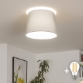 Brilagi - Plafón LED de superficie CERIA 1xE27/40W/230V Ø 30 cm gris