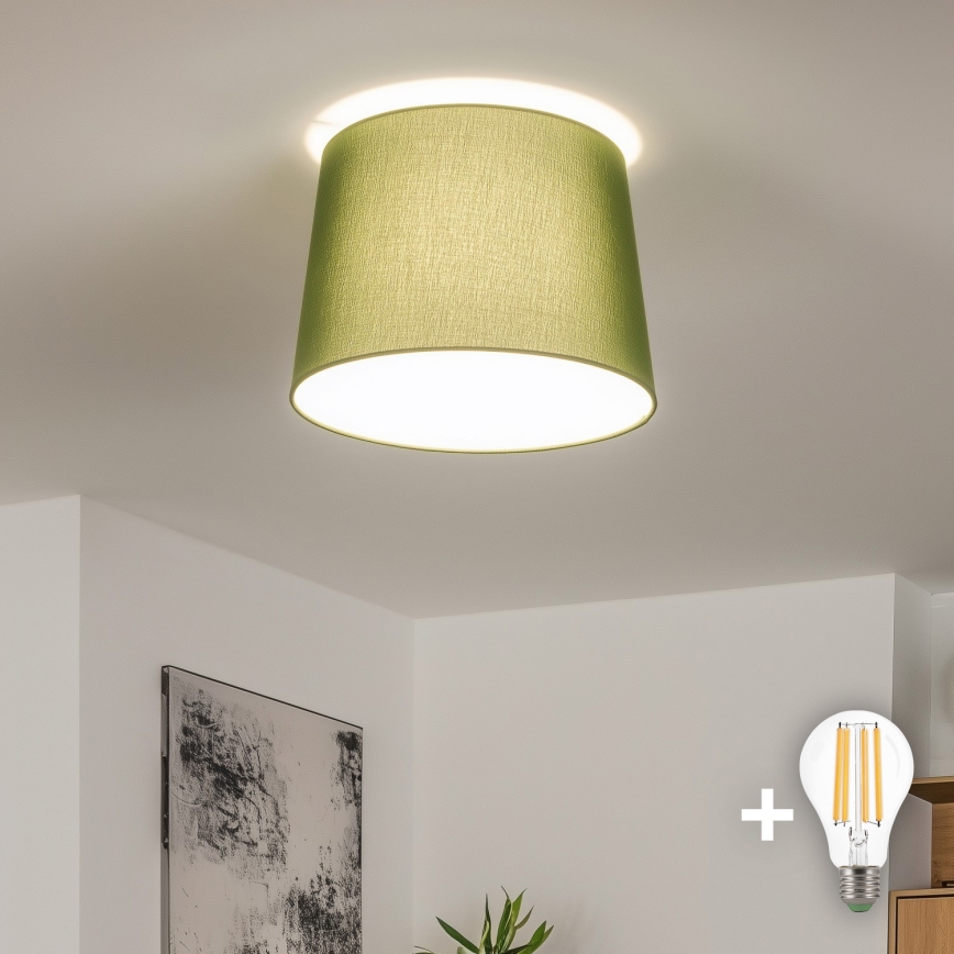 Brilagi - Plafón LED de superficie CERIA 1xE27/40W/230V Ø 30 cm verde