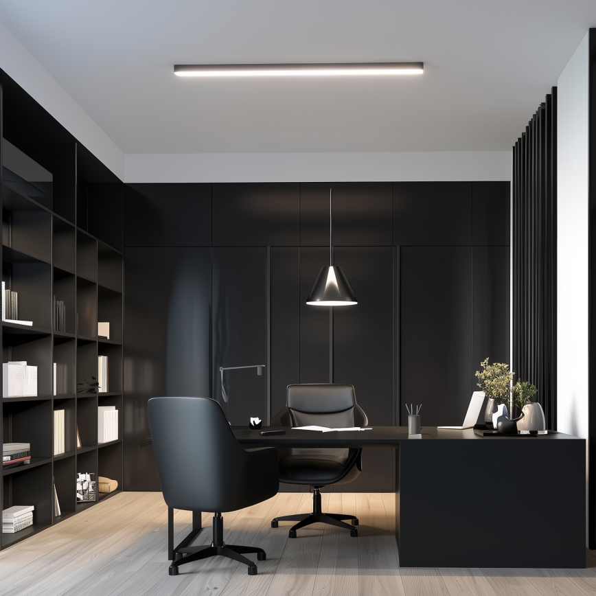 Brilagi - Plafón LED de techo de superficie FULLDAY LED/30/40/50W/230V 2700/4000/6000K 150 cm UGR19 negro