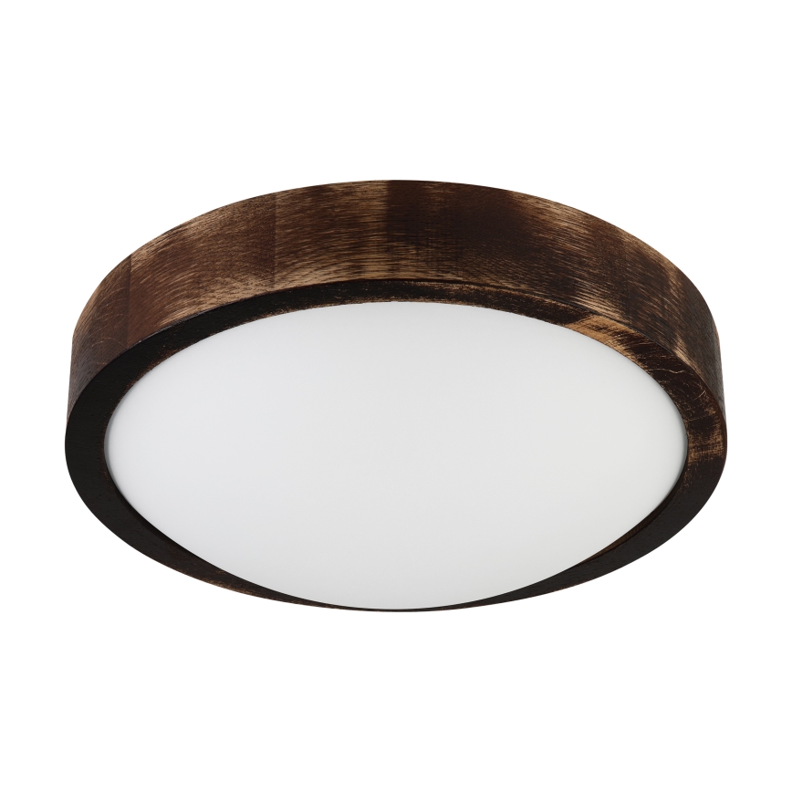 Brilagi - Plafón LED de techo CARVALHO SLIM SMOKEY LED/20W/230V, roble, diámetro 27,5 cm