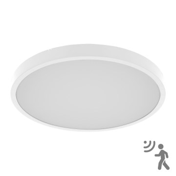 Brilagi - Plafón LED de techo para baño con sensor ZENNA LED/18W/230V Ø 29,5 cm IP44 blanco + mando a distancia