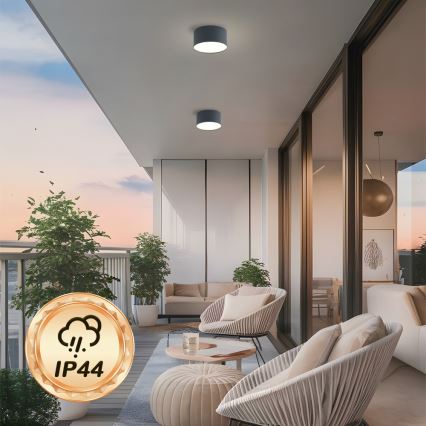 Brilagi - Plafón LED para baño FORIS LED/14W/230V, diámetro 12 cm, antracita, IP44