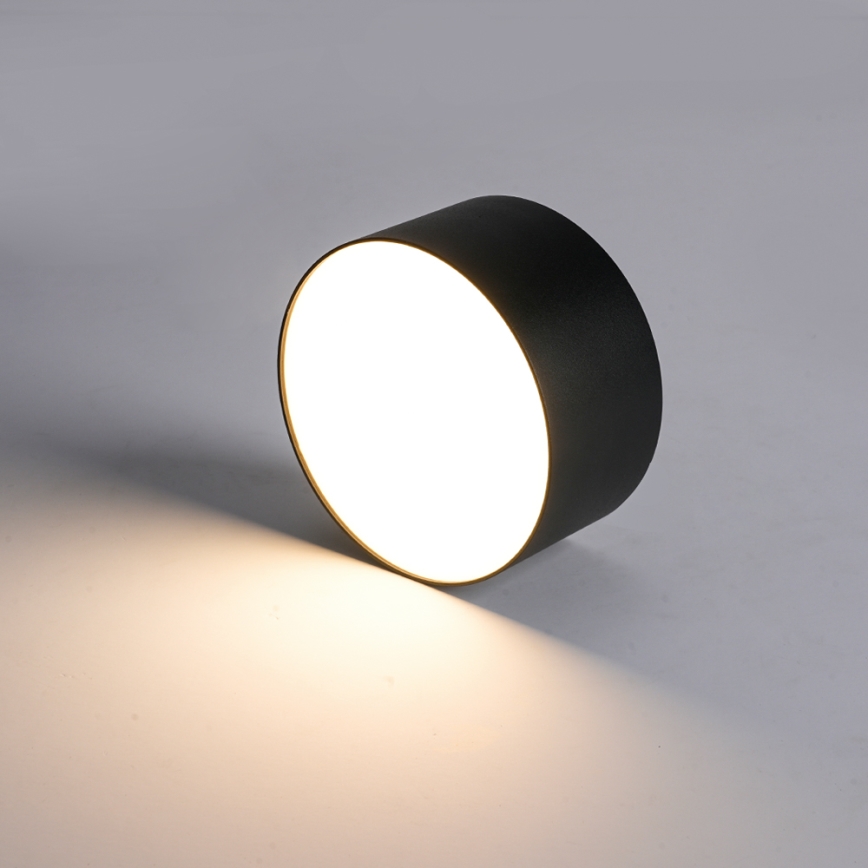 Brilagi - Plafón LED de techo para baño FORIS LED/9W/230V Ø 9 cm negro IP44