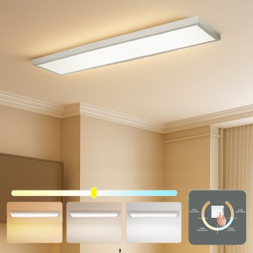 Brilagi - Plafón LED de techo para baño FRAME LED/50W/230V 3000/4000/6000K 120x30 cm IP44 plateado
