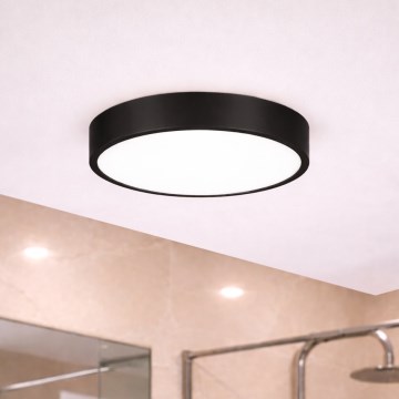 Brilagi - Plafón LED de techo para baño POOL LED/24W/230V 3000/4000/5500K diámetro 30 cm IP54 negro