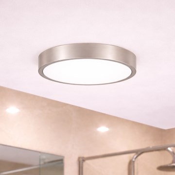 Brilagi - Plafón LED de techo para baño POOL LED/24W/230V 3000/4000/5500K Ø 30 cm IP54 cromo mate