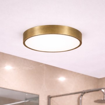 Brilagi - Plafón LED de techo para baño POOL LED/24W/230V 3000/4000/5500K Ø 30 cm IP54 latón