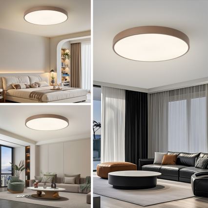 Brilagi - Luminaria de techo LED POOL LED/100W/230V 3000/4000/6000K Ø 80 cm marrón