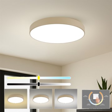 Brilagi - Plafón LED de techo POOL LED/100W/230V 3000/4500/6000K, diámetro 80 cm, beige