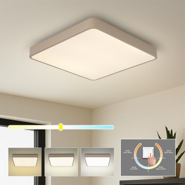Brilagi - Plafón LED de techo POOL LED/48W/230V 3000/4000/6000K 50x50 cm beige
