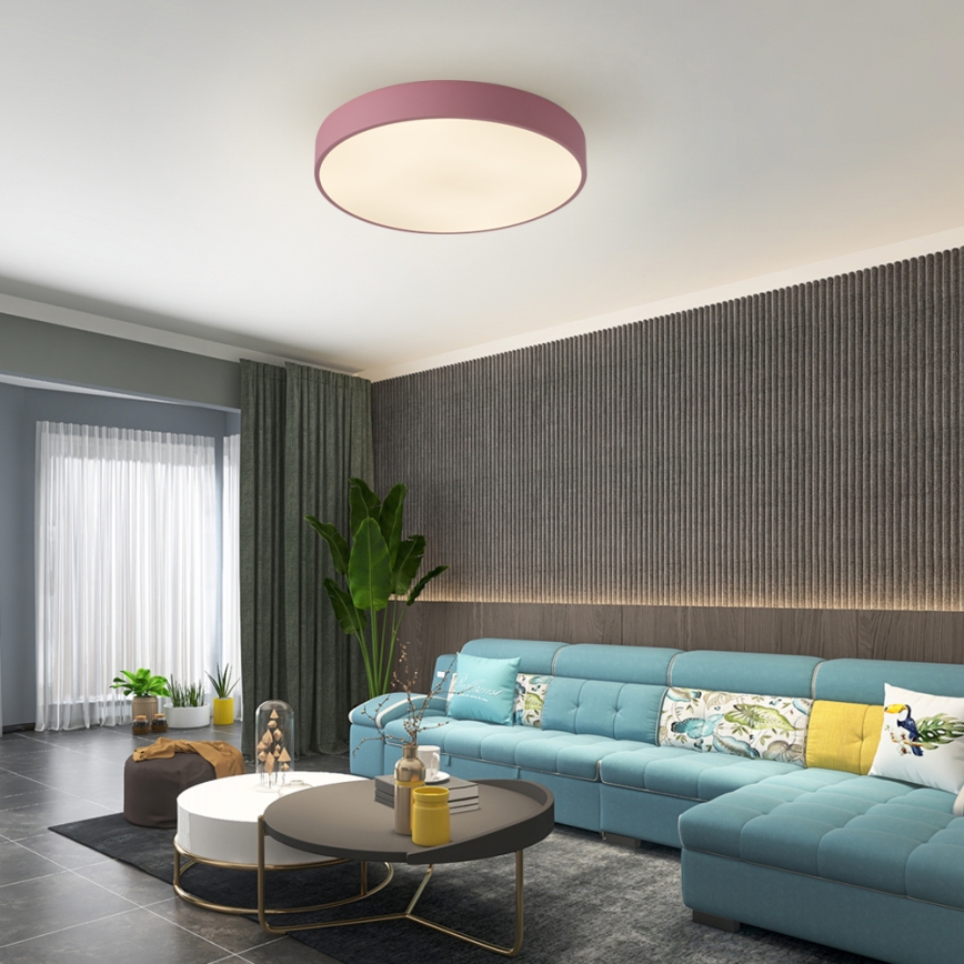 Brilagi - Lámpara de techo POOL LED 60W 230V 3000/4000/6000K Ø 50 cm rosa