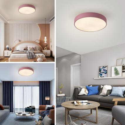 Brilagi - Lámpara de techo POOL LED 60W 230V 3000/4000/6000K Ø 50 cm rosa