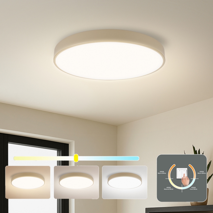 Brilagi - Plafón LED de techo POOL LED/60W/230V 3000/4500/6000K Ø 50 cm beige