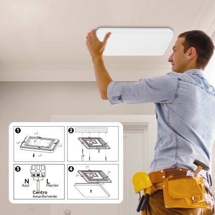 Brilagi - Plafón LED MILKY WAY LED/24W/230V 3000K 37x37 cm