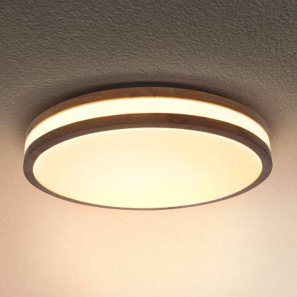 Brilagi - Plafón LED MOLINA LED/24W/230V roble diá. 29 cm
