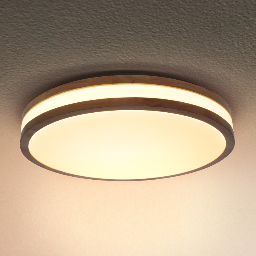 Brilagi - Plafón LED MOLINA LED/24W/230V roble diá. 29 cm