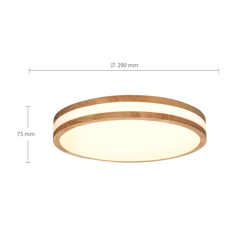 Brilagi - Plafón LED MOLINA LED/24W/230V roble diá. 29 cm