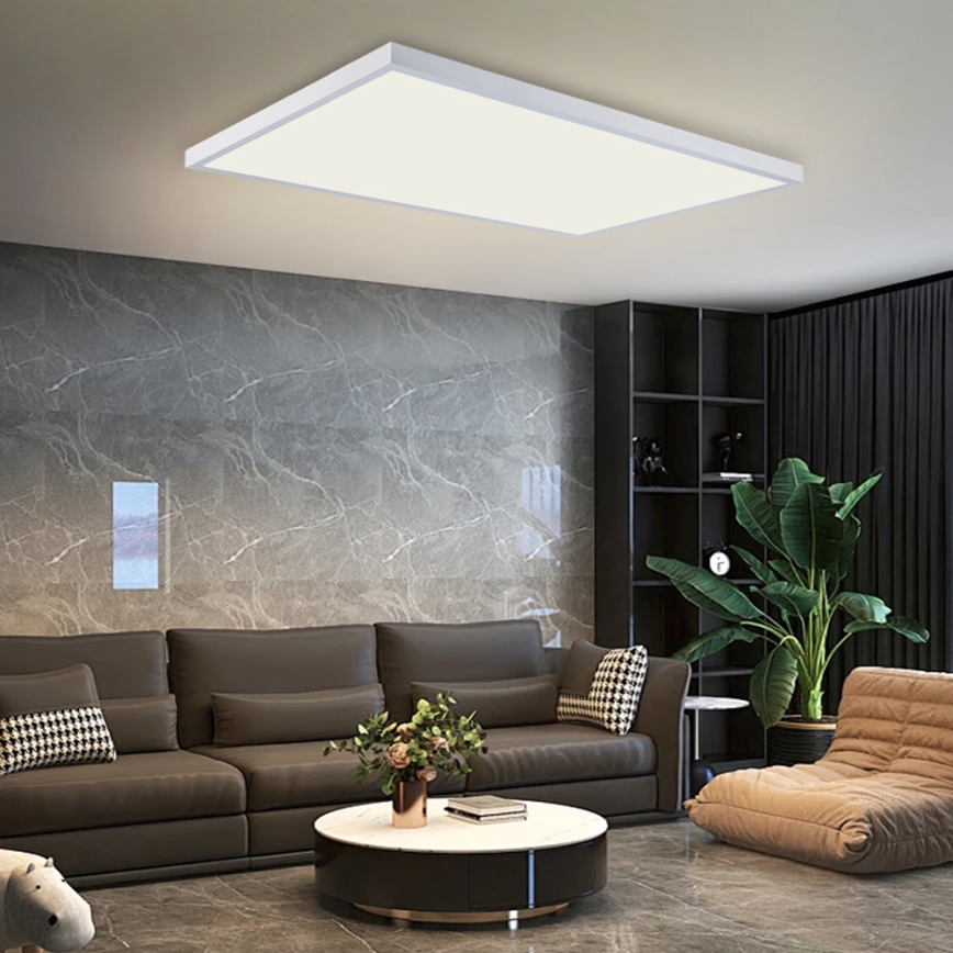 Brilagi - Plafón LED para baño FRAME LED/96W/230V 120x60 cm 3000/4000/6000K IP44 blanco