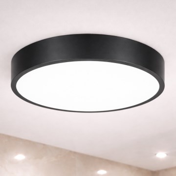 Brilagi - Plafón LED para baño POOL LED/36W/230V 3000/4000/5500K Ø 40 cm IP54 negro