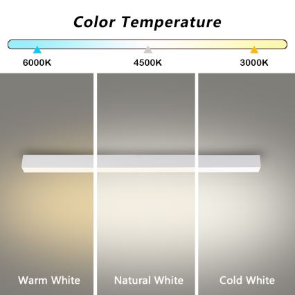 Brilagi - Plafón LED para baño SLEEKLINE LED/40W/230V 3000/4500/6000K blanco IP44