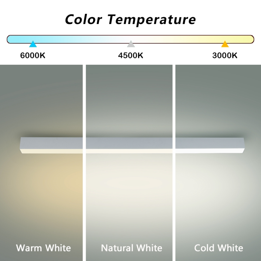 Brilagi - Plafón LED de techo para baño SLEEKLINE LED/40W/230V 3000/4500/6000K plateado IP44