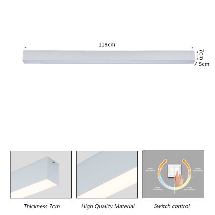 Brilagi - Plafón LED de techo para baño SLEEKLINE LED/40W/230V 3000/4500/6000K plateado IP44