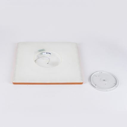 Brilagi - Plafón de techo para baño ULTRA SLIM LED/24W/230V 42x42 cm oro rosa IP54