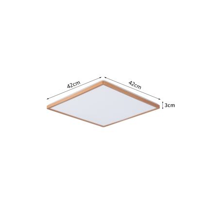 Brilagi - Plafón de techo para baño ULTRA SLIM LED/24W/230V 42x42 cm oro rosa IP54
