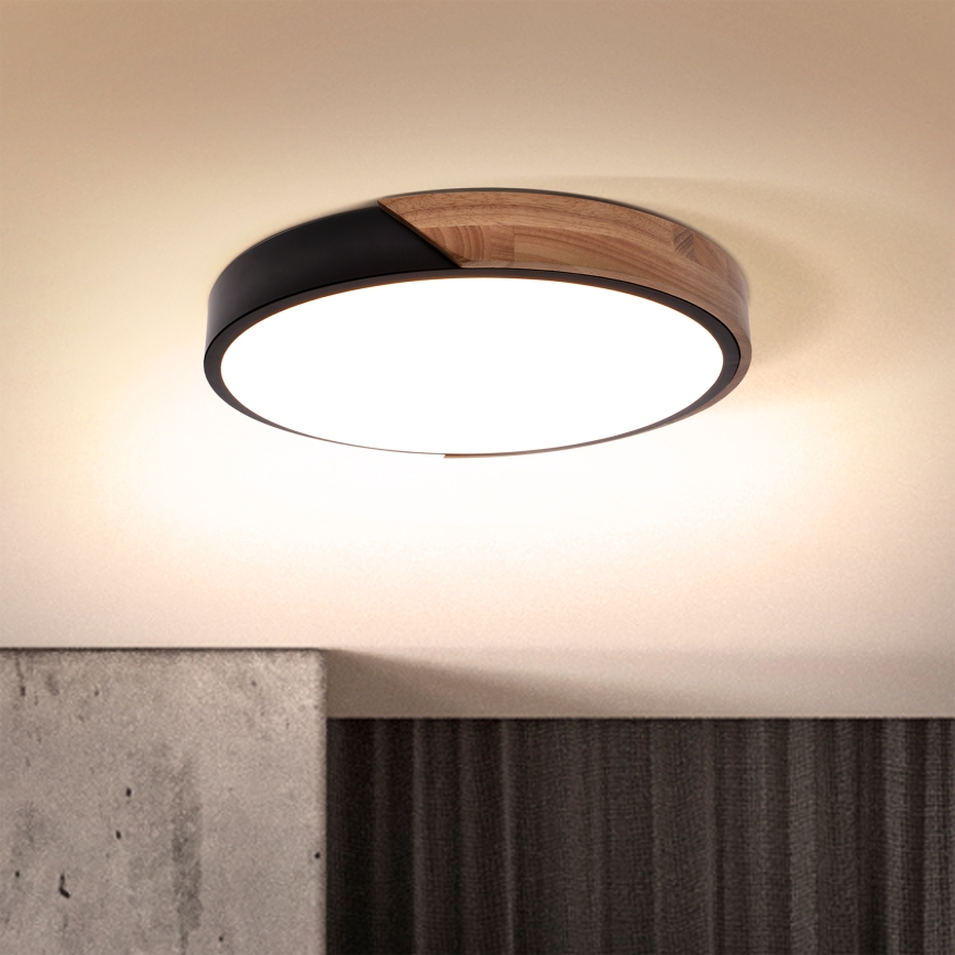 Brilagi - Plafón LED PILANA LED/24W/230V roble diá. 30 cm