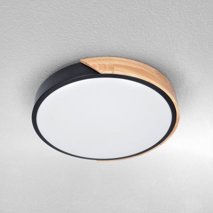 Brilagi - Plafón LED PILANA LED/24W/230V roble diá. 30 cm