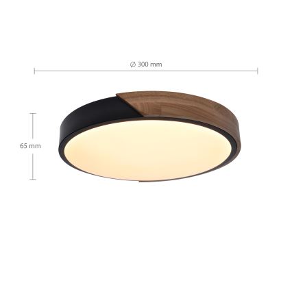 Brilagi - Plafón LED PILANA LED/24W/230V roble diá. 30 cm