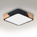 Brilagi - Plafón LED PILANA LED/24W/230V roble/negro 32x32 cm