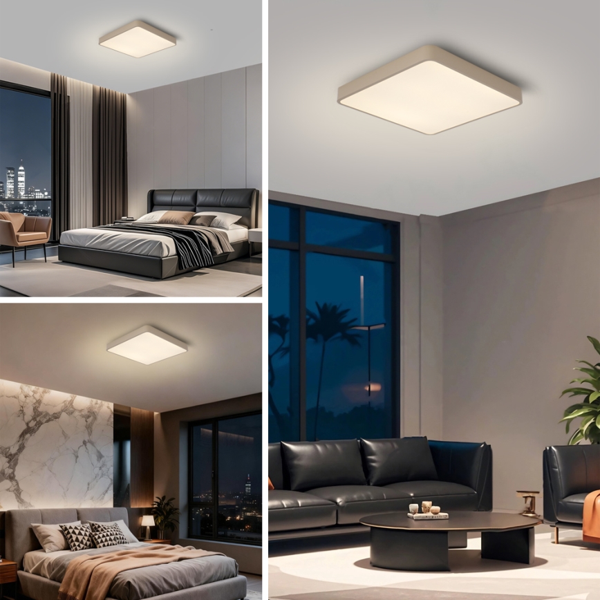 Brilagi - Plafón LED POOL 36W/230V 3000/4500/6000K 40x40 cm beige