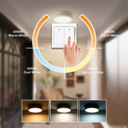 Brilagi - Lámpara de techo LED POOL LED/18W/230V 3000/4500/6000K Ø 20 cm beige