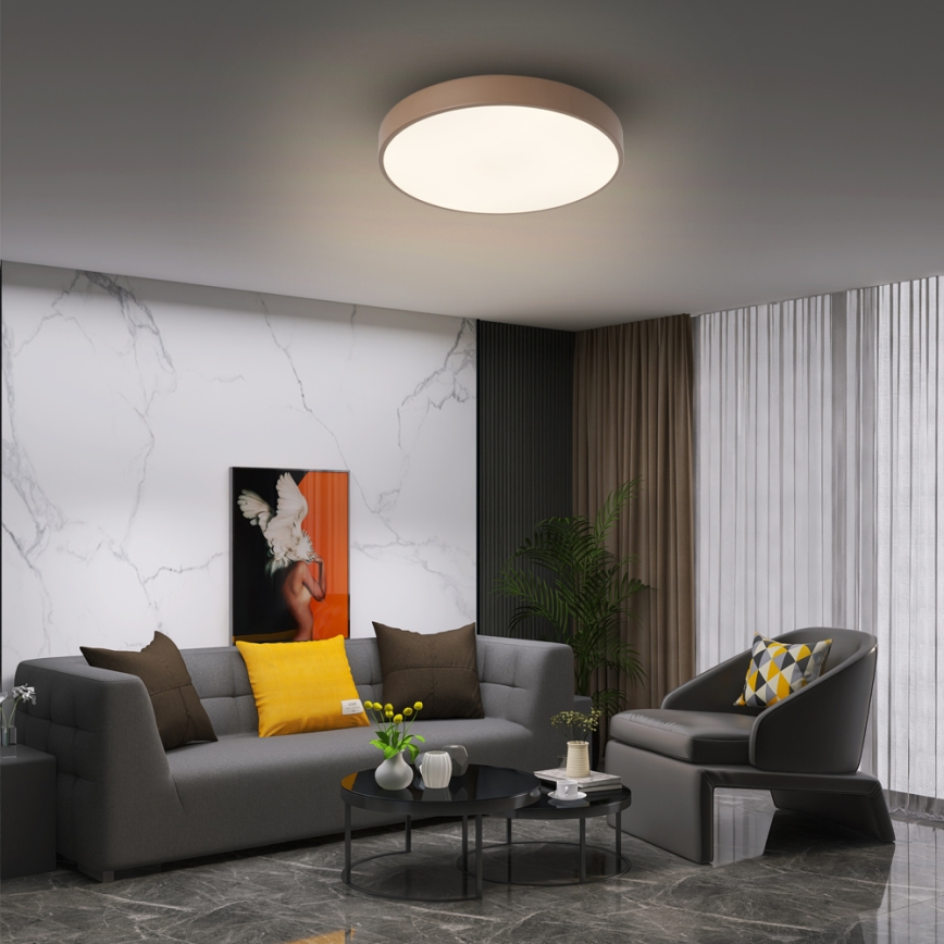 Brilagi - Lámpara de techo LED POOL LED/36W/230V 3000/4000/6000K Ø 30 cm marrón