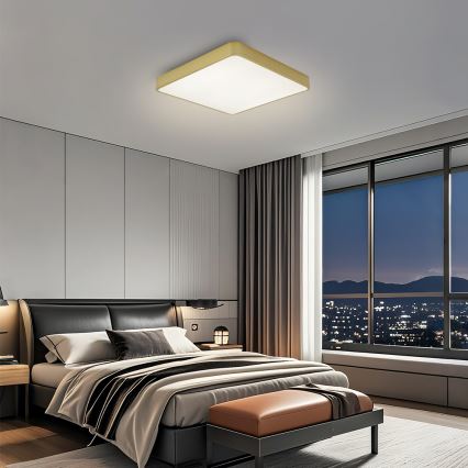 Brilagi - Plafón LED POOL LED/36W/230V 3000/4500/6000K 40x40 cm dorado