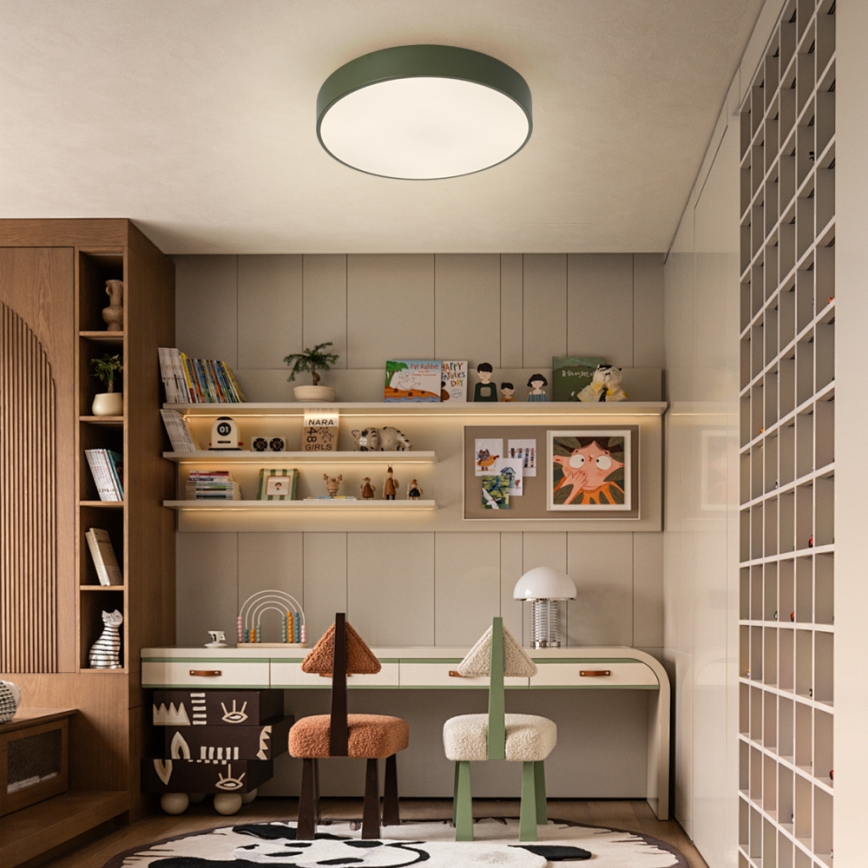 Brilagi - Luminaria de techo LED POOL LED/48W/230V 3000/4000/6000K Ø 40 cm verde